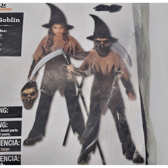 Corn Goblin Halloween Costume Youth Kids Unisex Size Medium (8) M(8) 4-Piece Set - Picture 2 of 9